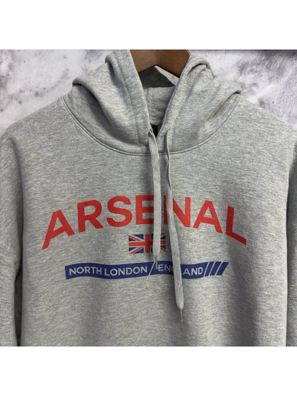 Arsenal FC Hoodie Mens XL Gray Sweatshirt Pullover Soccer Futbol North London